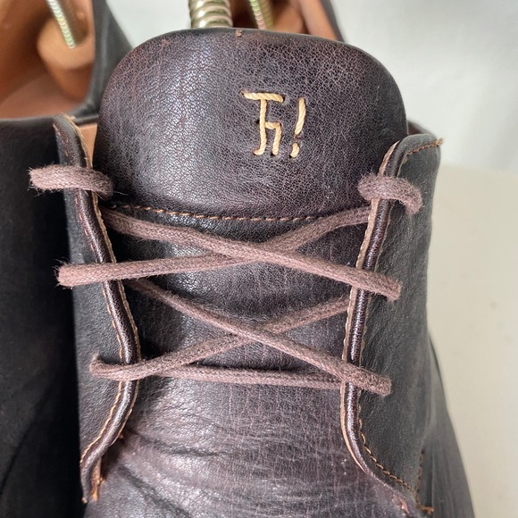 Think! Stone Lace Up Oxford Espresso Brown Goat Leather Comfort Mens EU41 US 8 - Picture 6 of 15